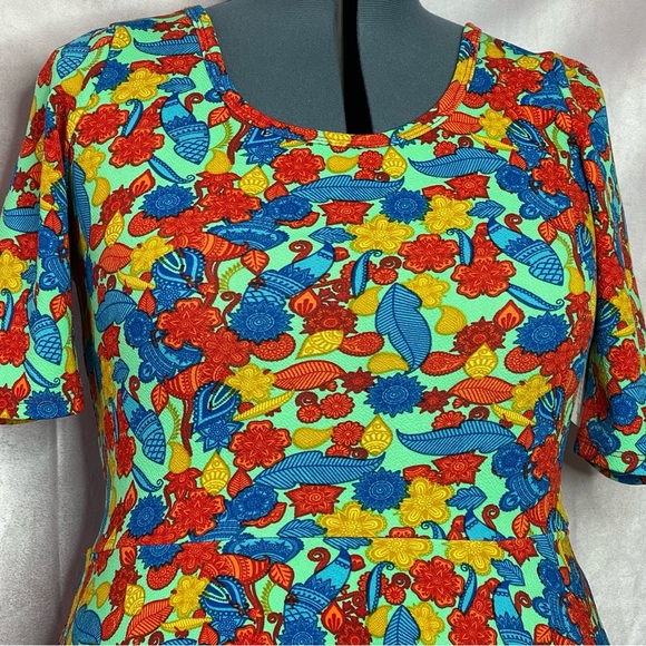 LuLaRoe Nicole Dress in “HOUSE OF HONG” Print NWT Size XL - Picture 3 of 11